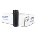High-Density Trash Bags | Inteplast Group S334016K 33 gal. 16 microns 33 in. x 40 in. High-Density Interleaved Commercial Can Liners - Black (25 Bags/Roll, 10 Rolls/Carton) image number 0