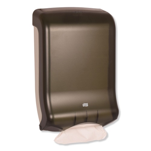 Towel Dispensers | Tork 73TR 11.75 in. x 6.25 in. x 18 in. Folded Towel Dispenser - Smoke (1/Carton) image number 0