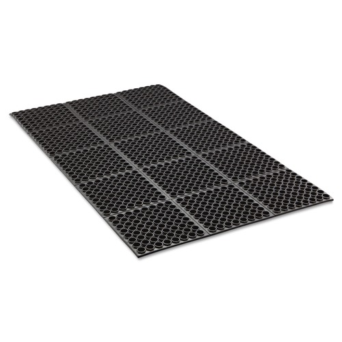 Floor Mats | Crown WS TF35BK 36 in. x 60 in. Safewalk Heavy-Duty Anti-Fatigue Drainage Mat - Black image number 0