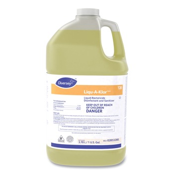  | Diversey Care 02853280. 1 Gallon Bottle Liqu-A-Klor Disinfectant/Sanitizer (4/Carton)