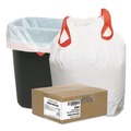 Drawstring & Kitchen Bags | Draw 'n Tie 1518605 13 Gallon 0.9 Mil 24.5 in. x 27.38 in. Heavy-Duty Trash Bags - White (200/Box) image number 0