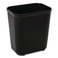 Indoor Waste Receptacles | Rubbermaid Commercial FG254300BLA 7 gal. Fiberglass Wastebasket - Black image number 1