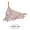 Mops | Boardwalk BWKCD50016S #16 White Cotton Head 50 in. Wood Handle Cotton Deck Mop (12/Carton) image number 6