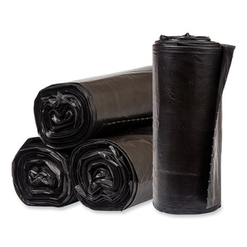 Pitt Plastics PCRL404620K 40 in. x 46 in. 1.7 mil 40 gal. Eco Strong Plus Can Liners - Black (100/Carton)