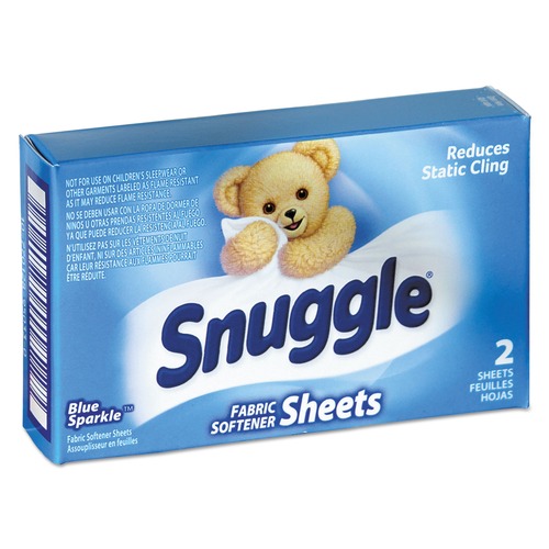 Fabric Softener & Starch | Snuggle VEN 2979929 Vend-Design Fabric Softener Sheets - Blue Sparkle (2/Box, 100 Boxes/Carton) image number 0