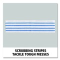Floor Dusters & Accessories | Rubbermaid Commercial HYGEN 2134282 4.75 x 19 Disposable Microfiber Pad - White/Blue Stripes (3/Carton) image number 4