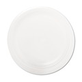 Plates | Dart 9PWQR 9 in. Diameter Quiet Classic Laminated Foam Dinnerware Plate - White (125/Pack) image number 1