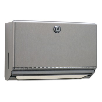 JANITORIAL | Bobrick B-26212 4 in. x 10.75 in. x 7.12 in. Surface-Mounted Paper Towel Dispenser - Stainless Steel
