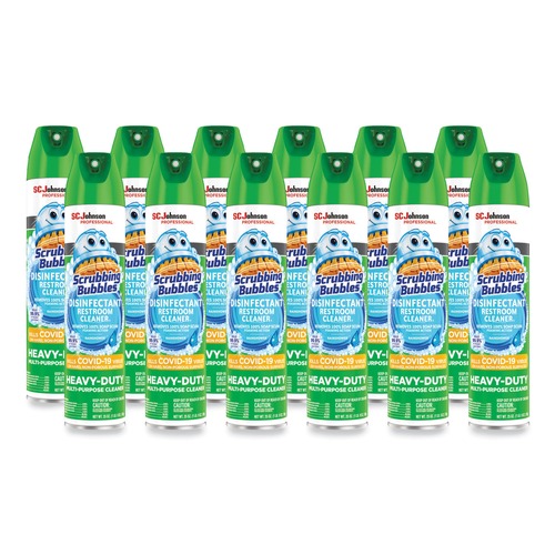 Bathroom Cleaners | Scrubbing Bubbles 313358 25-Ounce Disinfectant Restroom Cleaner II Spray - Rain Shower Scent (12/Carton) image number 0