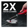 Brushes | Rubbermaid 2057486 Reveal Power Scrubber Red/White Nylon Bristles 1.73-in Brush Red Plastic Handle image number 1