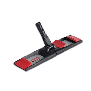 Rubbermaid Commercial 2132428 18.25 in. x 4 in. Adaptable Flat Mop Frame - Black/Gray/Red