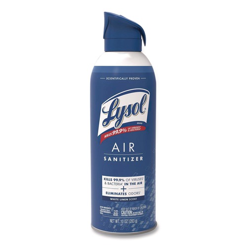 Disinfecting & Cleaning Solutions | LYSOL Brand 19200-99351 Air Sanitizer Spray, White Linen Scent, 10 oz Aerosol Spray image number 0
