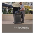 Outdoor Waste Receptacles | Rubbermaid Commercial FG917388BLA Ranger 45-Gallon Fire-Safe Structural Foam Open-Style Container - Black image number 6