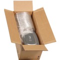Food Containers & Lids | Pactiv Corp. Y6710PET 9.8 in. x 7.8 in. x 1.3 in. 46 oz. Classic Carry-Out Aluminum Container with PET Dome Lid - Silver/Clear (50/Carton) image number 2