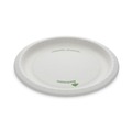 Plates | Pactiv Corp. PSP10EC EarthChoice Pressware 10 in. Diameter Plate Paper Compostable Dinnerware - White (300/Carton) image number 1