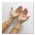 Food Service Disposable & Single Use Gloves | GN1 PE17166 Disposable Vinyl Gloves - Clear, Small (100/Box, 10 Boxes/Carton) image number 1