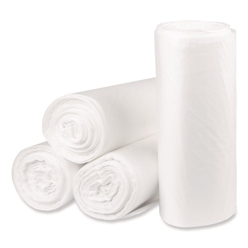 High-Density Trash Bags | Pitt Plastics PCRH333913N Eco Strong Plus 33 in. x 39 in. 13 mic 33 Gallon Can Liners - Natural (250/Carton) image number 0