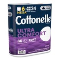 Toilet Tissues | Cottonelle 55707 Ultra ComfortCare Toilet Paper, Soft Tissue, Mega Rolls, Septic Safe, 2-Ply, White, 284/Roll, 6 Rolls/Pack, 36 Rolls/Carton image number 1