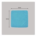 Cleaning Cloths & Wipes | Rubbermaid Commercial 1820579 12 in. x 12 in. Microfiber Cleaning Cloths - Blue (24/Pack) image number 6