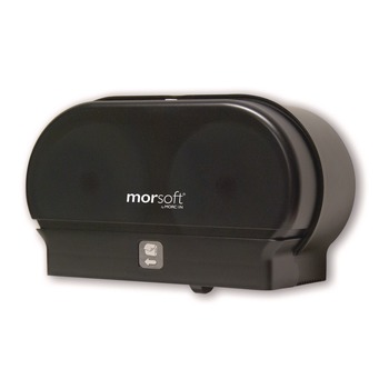 Morcon Paper MOR M1005-8 Valay 11.5 in. x 6.5 in. Plastic Small Core Tissue Dispenser - Black