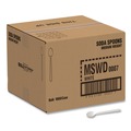 Disposable Spoons | SOLO MSWD-0007 Soda Spoon Plastic Specialty Cutlery - White (1000/Carton) image number 0