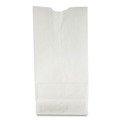 Grocery Bags | Ross & Wallace Paper Products 120302500PK/BL 4.13 in. x 2.63 in. x 7.88 in. #2 Size Grocery Paper Bags - White (500/Bundle) image number 0