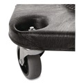 Dollies | Rubbermaid Commercial FG353000BLA BRUTE Square 300 lbs. Capacity Trash Can Dolly - Black image number 2