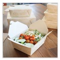 Food Containers & Lids | World Centric TO-NT-3 6.25 in. x 8.7 in. x 2.5 in. 65 oz. Sugarcane No Tree Folded Takeout Containers - Natural (200/Carton) image number 3