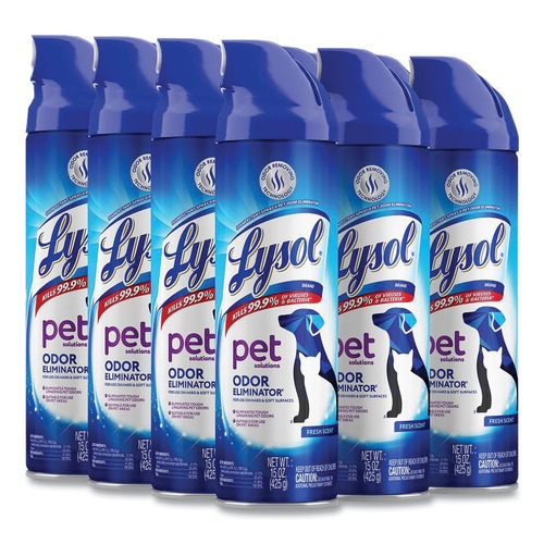 Disinfecting & Cleaning Solutions | LYSOL Brand 19200-99804 15 oz. Aerosol Disinfectant Spray II Pet Odor Eliminator - Fresh (12/Carton) image number 0