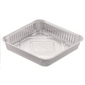 Aluminum Pans & Lids | Handi-Foil 4048-35-500 7.88 in. x 7.88 in. x 1.31 in. Aluminum 8 in. Square Cake Pan - Silver (500/Carton) image number 3
