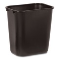 Indoor Waste Receptacles | Rubbermaid Commercial FG295600BLA 7-Gallon Rectangular Deskside Wastebasket - Black image number 3