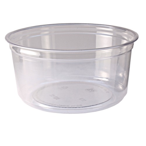 Food Containers & Lids | Fabri-Kal 000000000009501032 4.6 in. Diameter x 2.3 in. 12 oz. Recycleware Round Plastic Deli Container - Clear (500/Carton) image number 0