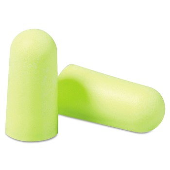 3M 312-1250 E-A-Rsoft Soft Foam Regular Size Cordless Earplugs - Yellow Neon (200 Pairs/Box)
