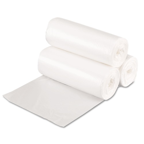 High-Density Trash Bags | Boardwalk Z4831LN GR1 16 Gallon 7 mic 24 in. x 31 in. High Density Can Liners - Natural (50 Bags/Roll, 20 Rolls/Carton) image number 0