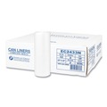 High-Density Trash Bags | Inteplast Group EC2433N High-Density 16 gal. 5 microns Commercial Can Liner - Natural (50 Bags/Roll, 20 Rolls/Carton) image number 0