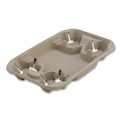 Cup Trays | Chinet 20969 StrongHolder 8 oz. - 22 oz. Molded Fiber Cup/Food Tray - Beige (250/Carton) image number 2