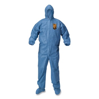 PRODUCTS | KleenGuard 45355 A65 Flame-Resistant Hood and Boot Coveralls - 2XL, Blue (25/Carton)