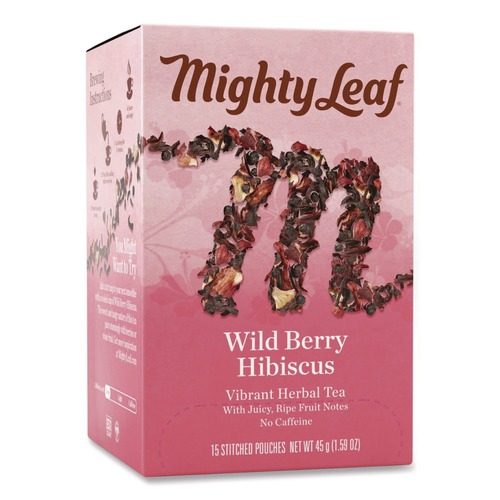 Tea | Mighty Leaf Tea 510144 Whole Leaf Tea Pouches - Wild Berry Hibiscus (15/Box) image number 0