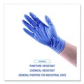 Food Service Disposable & Single Use Gloves | Boardwalk 380MBXA 380 Series 4 mil Thick 9.5 in. Long Powder-Free Disposable General-Purpose Nitrile Gloves - Medium, Blue (100/Box) image number 7