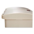 Indoor Waste Receptacles | Rubbermaid Commercial 1883458 Streamline 13-Gallon Resin Front Step Style Step-On Container - Beige image number 2