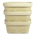 Food Containers & Lids | World Centric CT-NT-24 4.7 in. x 6.8 in. x 2.3 in. 24 oz. No Tree Rectangular Sugarcane Containers - Natural (300/Carton) image number 1