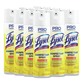  | Professional LYSOL Brand 36241-04650 19 oz. Aerosol Spray Disinfectant Spray - Original Scent (12/Carton)