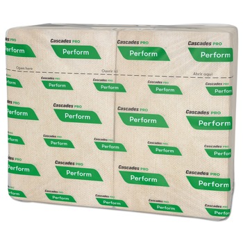 DISPENSER NAPKINS | Cascades PRO T411 6.5 in. x 4.25 in. 1-Ply Perform Interfold Napkins - Natural (6016/Carton)