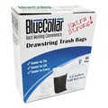 Drawstring & Kitchen Bags | BlueCollar N4828EW RC1 24 in. x 28 in. 13 Gallon 0.8 mil Drawstring Trash Bags - White (80/Box) image number 0