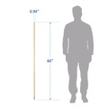 Handles & Braces | Boardwalk BWK136 0.94 in. x 60 in. Metal Tip Threaded Hardwood Broom Handle - Natural image number 7