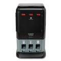 Cutlery Dispensers | Dixie DUSSTDSP3MINI 13.15 x 31.03 x 17.5 Tri-Tower Mini Dispenser - Black/Gray image number 0