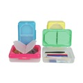 Pencil Pouches & Boxes | C-Line 48500 8.25 in. x 5.43 in. x 2.43 in. 3 Compartments Storage Box - Assorted Colors (12/Carton) image number 4