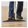 Mops | Rubbermaid Commercial 2132426 19.5 in. x 5.5 in. Microfiber Head 48 in. to 72 in. Aluminum Handle Adaptable Flat Mop Kit - Blue/Yellow image number 8