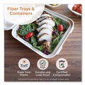 Food Trays & Liners | World Centric TR-SC-5C-LFS 5-Compartments 8.5 in. x 10.24 in. x 1.01 in. Paper Fiber Trays - Natural (400/Carton) image number 1
