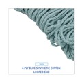 Mop Heads | Boardwalk BWK1400MCT EchoMop with Looped-End Synthetic/Cotton Wet Mop Head - Medium, Blue (12/Carton) image number 7